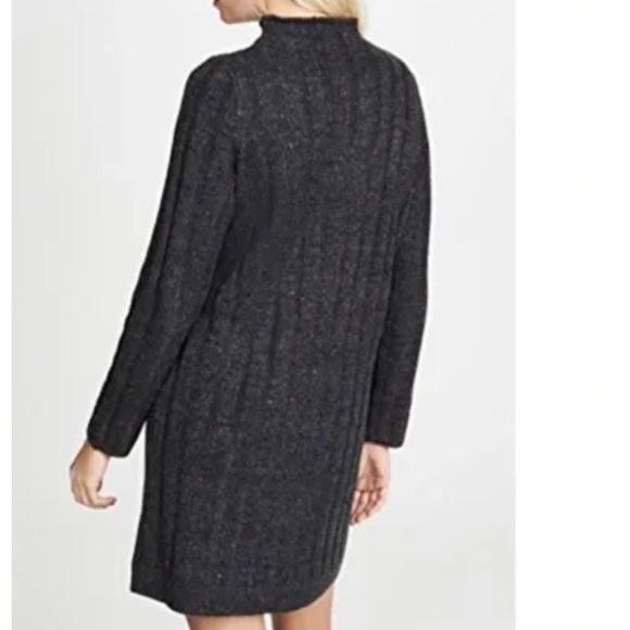 NWT MADEWELL Long Sleeve Ribbed Mock Neck Sweater Dress Size Small - Picture 3 of 5